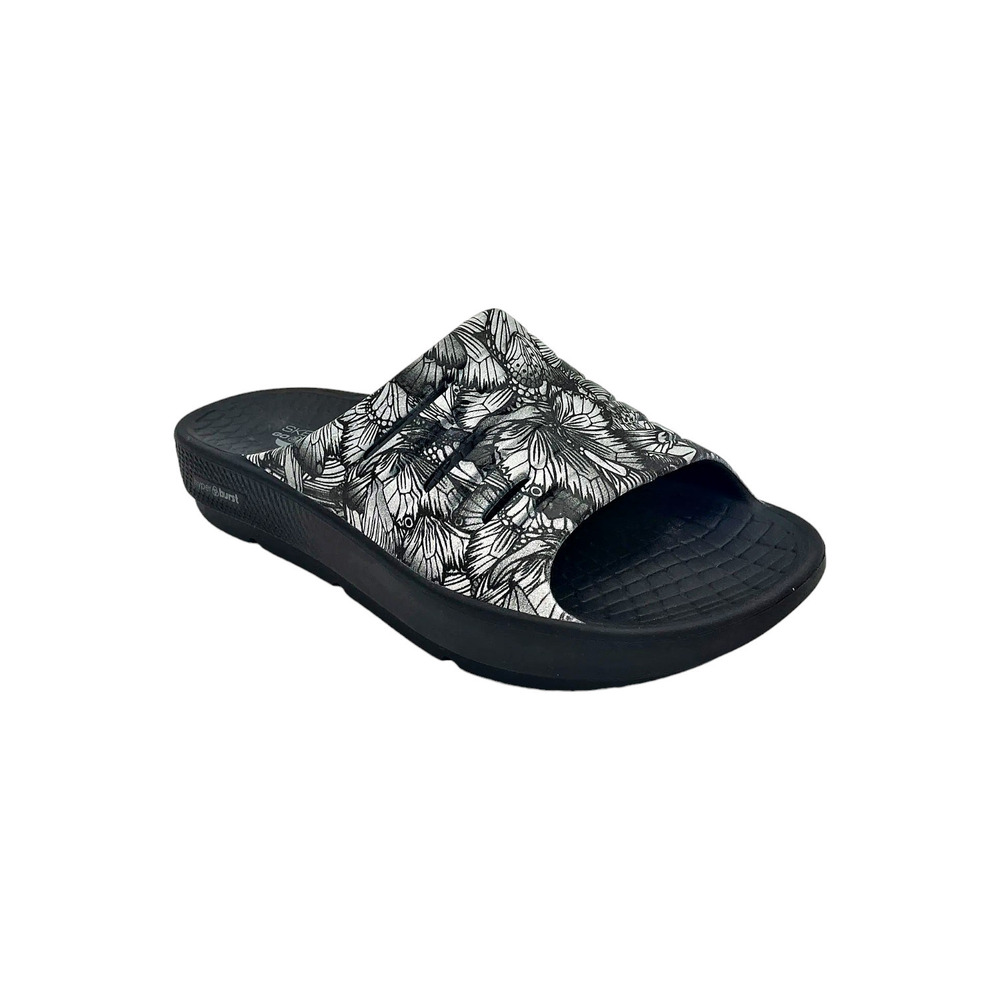 Skechers Women's GO Recover Washable Slide Sandals Black/White - Medium